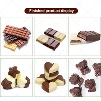 Ligne de production semi-automatique de mini-chocolats, machine à en-cas alimentaires, machine à chocolat en barre