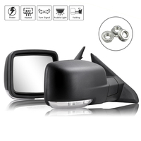 Miroir de remorquage pour Dodge Ram 2009-2018 noir avec clignotant chauffant, lampe de flaque d'eau, capteur de température, rétroviseur