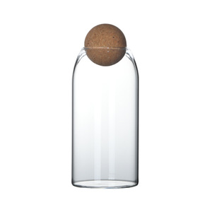 Customized environmentally friendly high borosilicate storage glass jar with cork