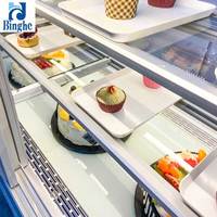 2022 Offre Spéciale vitrine de gâteau réfrigérée à température unique petit réfrigérateur d'affichage de gâteau avec porte en verre lumière LED en verre