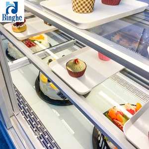 2022 Offre Spéciale vitrine de gâteau réfrigérée à température unique petit réfrigérateur d'affichage de gâteau avec porte en <span class=keywords><strong>verre</strong></span> lumière LED en <span class=keywords><strong>verre</strong></span> - Product Image 3