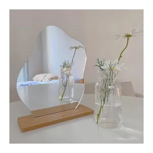 Makeup Mirror Decor Mirror Bedroom Decor Modern Unique Shape Table decor Acrylic Makeup Mirror