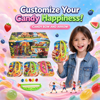 Ensemble de jeu de bonbons en forme d'arc et de flèche avec bonbons gélifiés aux fruits, boîte de 30 pièces, certifié Halal, OEM/ODM disponible