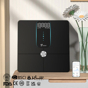 เครื่องชั่งน้ำหนักไขมันในร่างกายอัจฉริยะที่ไม่เหมือนใคร 28x28 ซม. จอแสดงผลดิจิตอล บลูทูธ ไวไฟ เซ็นเซอร์ความแม่นยำสูง ใช้พลังงานจากแบตเตอรี่ - Product Image 3