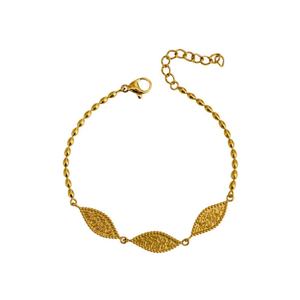 Pulseras de Cadena de Acero Inoxidable al por Mayor para Mujer, Pulseras y Brazaletes con Baño de Oro de 14k y 18k con Diseño de Hoja para Mujer - Product Image 5