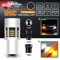 1157 LED Zweifarbige Glühbirnen T25 BAY15D P21/5W W21/5W 7443 T20 LED Autolichter Weiß Bernstein Blinker