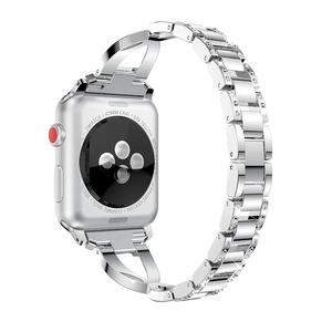 <span class=keywords><strong>Bracelet</strong></span> fin en alliage métallique avec diamants pour <span class=keywords><strong>Apple</strong></span> <span class=keywords><strong>Watch</strong></span> Series 11 10 9 8 7 6 <span class=keywords><strong>SE</strong></span> 5 - Product Image 4