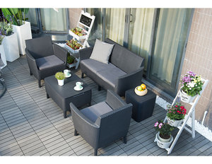 Tg tiêm hình thang nhựa cao cấp tiết kiệm không gian nơi lưu trữ đa chức năng khối lưu trữ ngoài trời 80 gallon <span class=keywords><strong>wicker</strong></span> boong hộp - Product Image 3