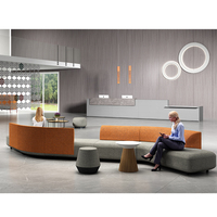 Grand canapé rond modulaire pour bureau, salon, espace ouvert, mobilier pour hôpital, hôtel, hall, supermarché, zone de réception