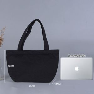 Logo Printed Size Reusable Organic Cotton, <b>Canvas</b> Grocery Shopping Tote Bags for Women and Men, Travel <b>Shopper</b> Storage - Product Image 4