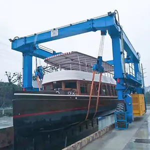 50 Ton 200 Ton Boat Yacht Vessel Lifting Gantry Crane Travel Boat Lifting Handling Crane