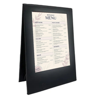 Restaurant Menu Affichage Led 2 Lumière Vue Table Tente Menu Restaurant Menu Couverture