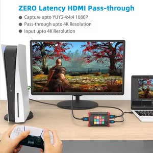 Full HD 1080P Streaming Video Capture Card 60fps Video ghi âm và phát sóng trực tiếp với màn hình LCD Hiển thị dòng boong midjourney - Product Image 4