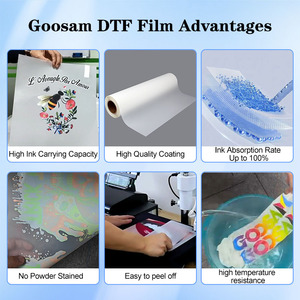 Papier adhésif pour imprimante double face mat de qualité supérieure 30 cm Impression par transfert thermique Film DTF en rouleau pour cuir - Product Image 4