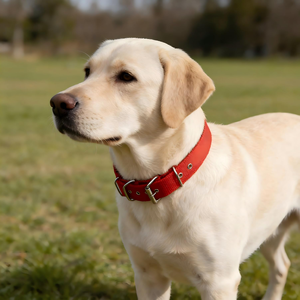 In Stock <b>Dog</b> Collar Soft Leather Lined Polypropylene Foam Solid Pattern with Ribbon Decoration Non-Choking Wholesale - Product Image 5