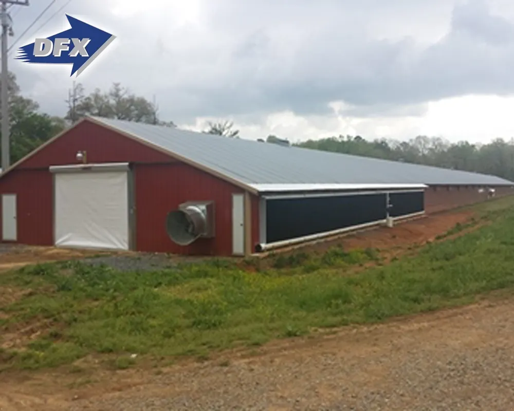 Australian standard prefab large span fast construction steel structure broiler chicken farm barn kit house