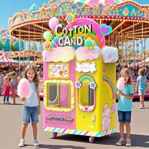Máquina Expendedora de algodón comercial totalmente automática, 31 tipos de flores, tarjeta, pago en efectivo, máquina de dulces de autoservicio - Product Image 1