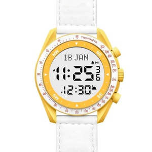 Islamic Gift Qibla Direction Time Reminder Digital Watch Multifunctional Waterproof Watch Ramadan Gift Athan <b>Clock</b> Azan Prayer - Product Image 1
