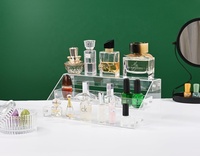 Étagères en acrylique portables écologiques de 12 pouces, organisateur de parfums transparent à 3 niveaux, robuste et stable, présentoir décoratif