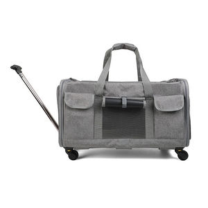 Chariot pour animaux de compagnie portable pour chat, sac à roulettes pivotant détachable pour <span class=keywords><strong>chien</strong></span>, sac de voyage pliable de grande capacité pour chats et chiens - Product Image 3