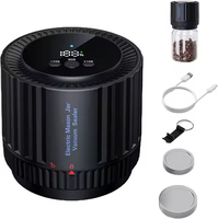 Kit de scellage sous vide électrique en plastique Mason Jar Machine de scellage de stockage des aliments à piles pour bocaux en conserve Application domestique