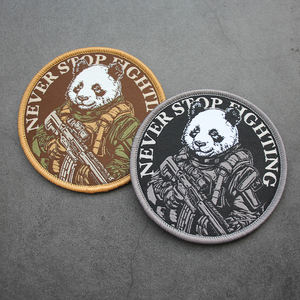 Parche Táctico Panda Tejido con Cuentas, Ecológico, de Tela No Tejida, con Gancho y Bucle para Ropa y Accesorios de Mochila - Product Image 5