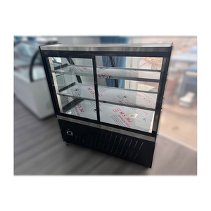 Led cà phê cửa hàng ngọt ngào cafe bánh bánh hiển thị mát với đá cẩm thạch/Thủy tinh/Thép không gỉ 0-10c 4 bánh xe phanh - Product Image 2