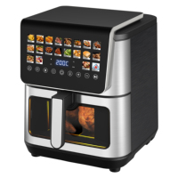 Friteuse à air numérique professionnelle 9L, en acier inoxydable, intelligente, à air chaud rapide, pour cuisine domestique, de fabrication industrielle