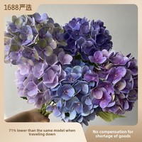 Paarse Bruiloft Kunstmatige Hortensia Roos Plafond Mistopstelling Plastic Gras & Bladeren Decoratie Bal Vorm Muur Trouwzaal