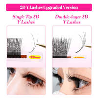 Cils volumineux à double couche TDANCE YY, la nouvelle génération de cils 2D pour un volume naturel et superposé
