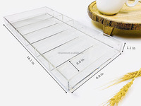 Mingshj 6 fentes plateau acrylique transparent caisse farce argent organisateur vitrine