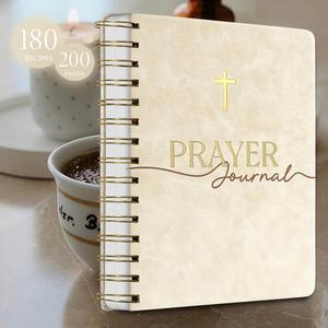 A5 Hardcover Thread <b>Sewing</b> Leather 128 Sheets Customizable Daily Prayer & Gratitude Journaling Notebook Christian Gift - Product Image 4