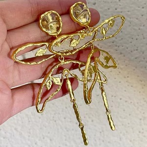 Pendientes de libélula únicos, estilo europeo y americano exagerado, lujosos y de alta gama, diseño largo con borlas, perfectos - Product Image 1