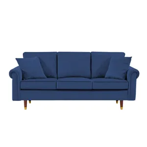 Bellemave Nội Thất Nhà Phong Cách Hiện đại 3 Chỗ Ngồi Sofa Linen Bọc Phòng Khách Thoải Mái Sofa