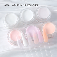 Vinimay Fournitures en gros pour ongles Poudre acrylique 16g/pot Couleurs transparentes, roses, nudes, naturelles Poudre acrylique personnalisée pour nail art