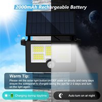 Lampe solaire de jardin LED IP65, éclairage haut et bas, étanche, applique murale solaire avec détecteur de mouvement, veilleuse crépusculaire à l'aube
