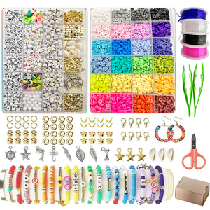 ขายส่งตรงจากโรงงาน ชุดลูกปัดดินโพลิเมอร์ 6 มม. กล่องเซ็ต DIY สำหรับทำสร้อยข้อมือ สร้อยคอ ต่างหู - Product Image 6