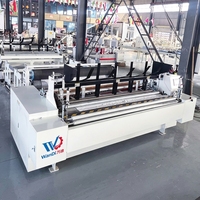 Ligne de production de rembobinage de papier toilette semi-automatique haute vitesse WD modèle 2200 pour les petites entreprises
