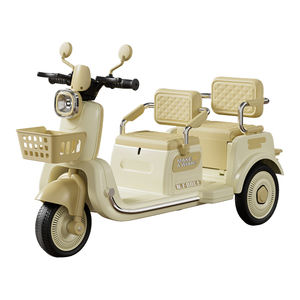 دراجة نارية كهربائية جديدة للأطفال من 3-8 سنوات مع تحكم عن بعد، دراجة ثلاثية العجلات ببطارية 6.7 فولت ودفع مزدوج، سيارة لعبة بمقعدين. - Product Image 1