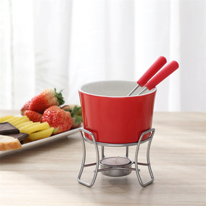 Restaurant Maison Ustensiles De Cuisine <span class=keywords><strong>Fromage</strong></span> <span class=keywords><strong>Suisse</strong></span> Chocolat Fondant Hotpot Mini Pots À <span class=keywords><strong>Fondue</strong></span> En Céramique Avec Fourchette - Product Image 4