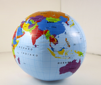 Globe terrestre gonflable miniature personnalisé en PVC, ballon de plage pailleté, jouet d'extérieur pour jeux en piscine