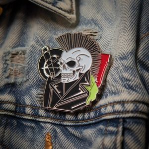 Diseño libre Ventas al por mayor <span class=keywords><strong>de</strong></span> metal personalizado Bandas <span class=keywords><strong>de</strong></span> punk rock Música Esmalte Pins Broche - Product Image 5