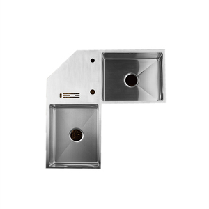 <span class=keywords><strong>Évier</strong></span> de <span class=keywords><strong>cuisine</strong></span> en acier inoxydable à montage en surface, <span class=keywords><strong>évier</strong></span> d'angle en forme de papillon, fait à la main, avec <span class=keywords><strong>étagère</strong></span> à couteaux - Product Image 5