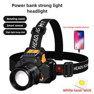 Super heller weißer Laser-LED-Bewegungssensor-Scheinwerfer 3 Modi Zoombarer Scheinwerfer Flutlicht USB Wiederauf ladbare Scheinwerfer-Taschenlampe - Product Image 2