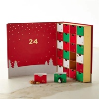24 Tage starre Pappe Papier Bär Cookie Schokolade Geschenk Weihnachten Advents kalender Box