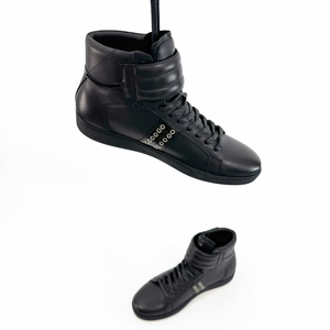 Nuove Scarpe Sportive da Uomo di Alta Gamma in Vera Pelle, Stile Retrò con Fibbia, Allacciate, Punta Affusolata, Casual, Basse, con Tacco Alto, Design Futuristico - Product Image 4