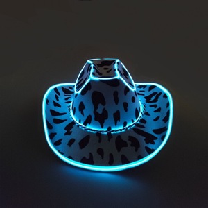 Amazing Light LED <strong>Cowgirl</strong> <strong>Hat</strong> EL Wire Flashing Cowboy <strong>Hat</strong> Glowing Neon Light <strong>Bride</strong> Party Wedding <strong>Hat</strong> - Product Image 2