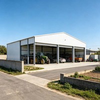 Garage in acciaio leggero ad alta resistenza a struttura singola per aree montane collinari con condizioni geologiche degradate
