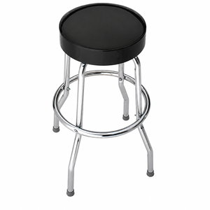 <span class=keywords><strong>Tabouret</strong></span> <span class=keywords><strong>de</strong></span> <span class=keywords><strong>bar</strong></span> pivotant antidérapant avec siège rond rembourré en PU PVC, structure en acier chromé, capacité <span class=keywords><strong>de</strong></span> charge <span class=keywords><strong>de</strong></span> 300 lb, pour garage, atelier, usine, poste <span class=keywords><strong>de</strong></span> travail - Product Image 1