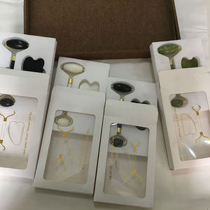 Groothandel Gezichts Jade Roller en Guasha Set, Huidverzorging, Groen, Wit, Zwart - Product Image 6